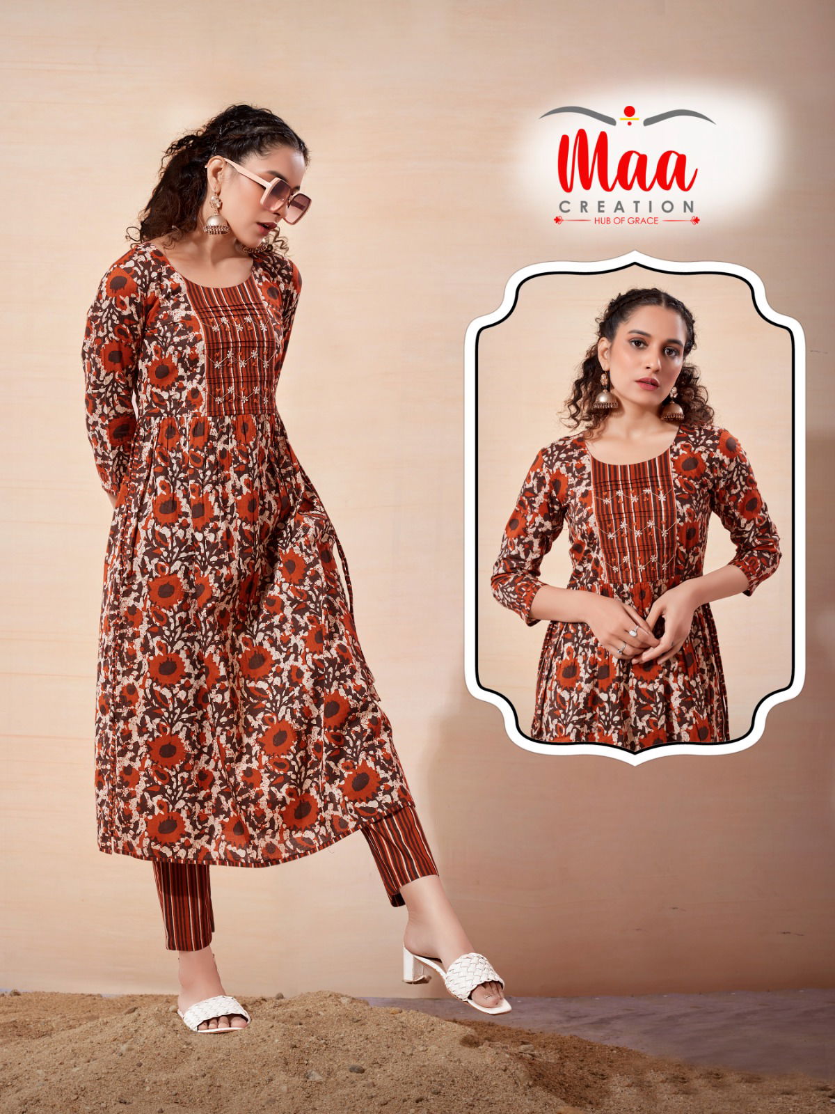 Maa Sunflower Size Set Kurti With Bottom Catalog